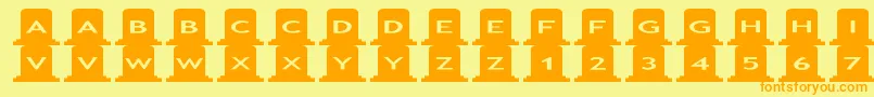 asgravestones Font – Orange Fonts on Yellow Background