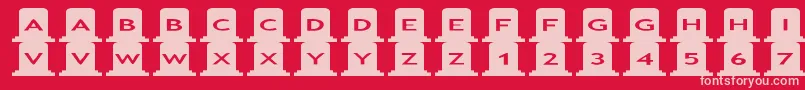 asgravestones Font – Pink Fonts on Red Background
