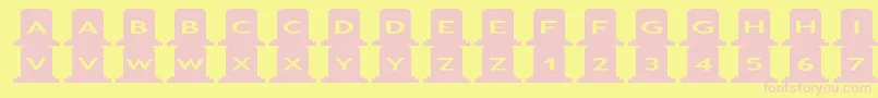 asgravestones Font – Pink Fonts on Yellow Background