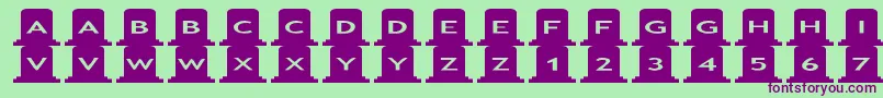 asgravestones Font – Purple Fonts on Green Background