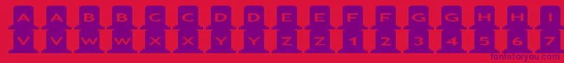 asgravestones Font – Purple Fonts on Red Background