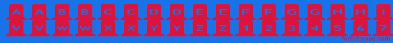 asgravestones Font – Red Fonts on Blue Background