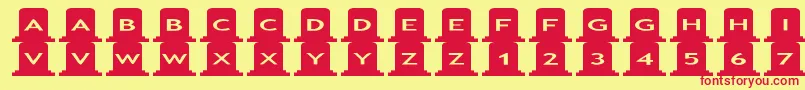 asgravestones Font – Red Fonts on Yellow Background