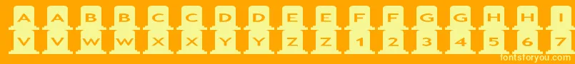 asgravestones Font – Yellow Fonts on Orange Background