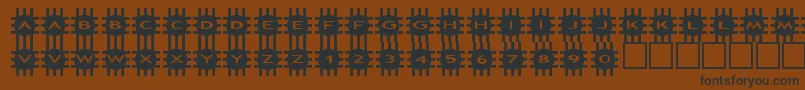 asgrids Font – Black Fonts on Brown Background
