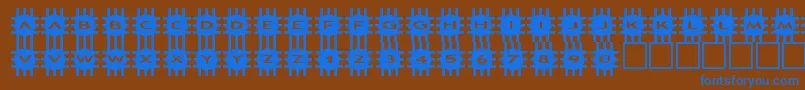 asgrids Font – Blue Fonts on Brown Background