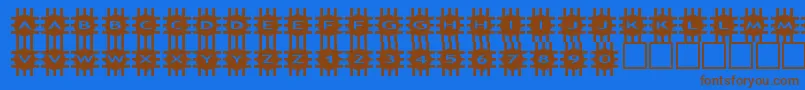 asgrids Font – Brown Fonts on Blue Background