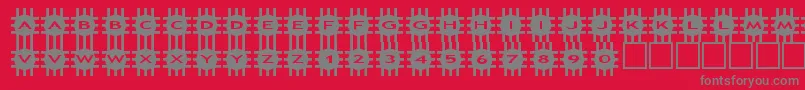 asgrids Font – Gray Fonts on Red Background