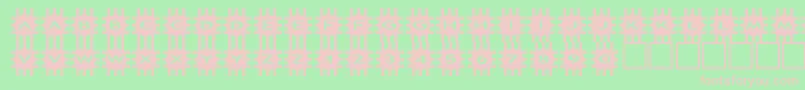 asgrids Font – Pink Fonts on Green Background