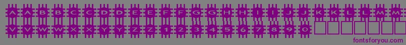 フォントasgrids – 紫色のフォント、灰色の背景