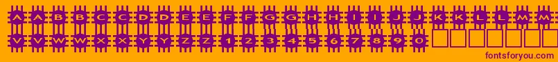 asgrids Font – Purple Fonts on Orange Background