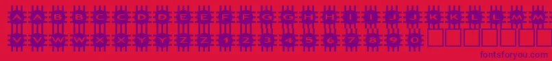 asgrids Font – Purple Fonts on Red Background