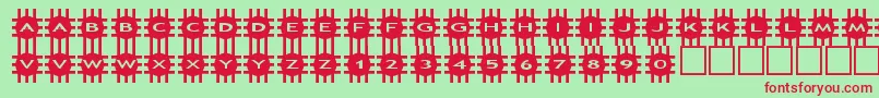 asgrids Font – Red Fonts on Green Background