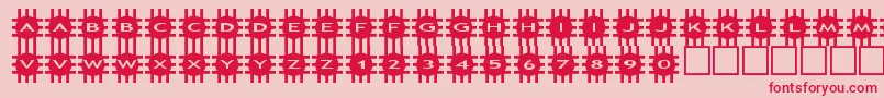 asgrids Font – Red Fonts on Pink Background