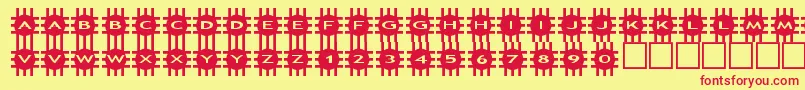 asgrids Font – Red Fonts on Yellow Background