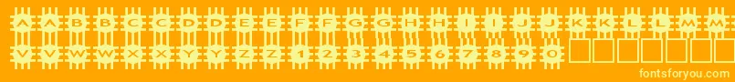 asgrids Font – Yellow Fonts on Orange Background