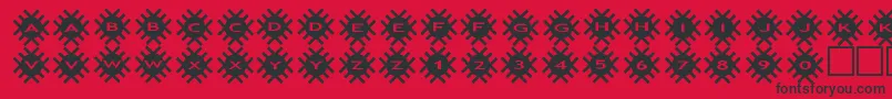 フォントasgrids2 – 赤い背景に黒い文字