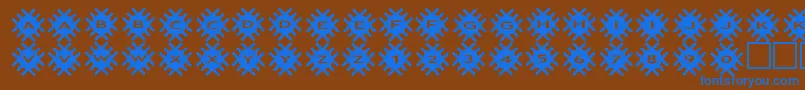 asgrids2 Font – Blue Fonts on Brown Background