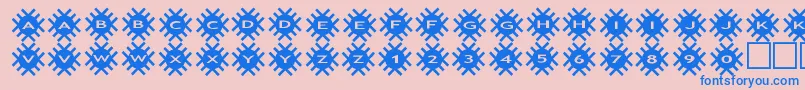 asgrids2 Font – Blue Fonts on Pink Background