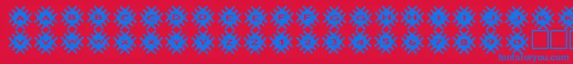 asgrids2 Font – Blue Fonts on Red Background