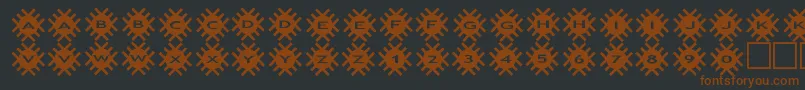 asgrids2 Font – Brown Fonts on Black Background