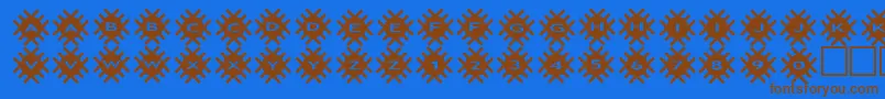 asgrids2 Font – Brown Fonts on Blue Background
