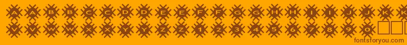 Czcionka asgrids2 – brązowe czcionki na pomarańczowym tle
