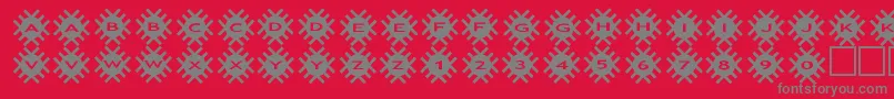 asgrids2 Font – Gray Fonts on Red Background
