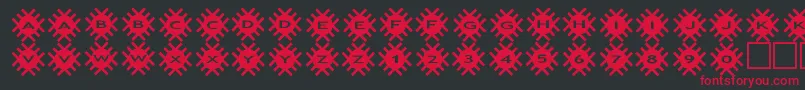 フォントasgrids2 – 黒い背景に赤い文字