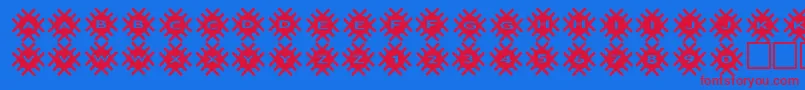 Fonte asgrids2 – fontes vermelhas em um fundo azul