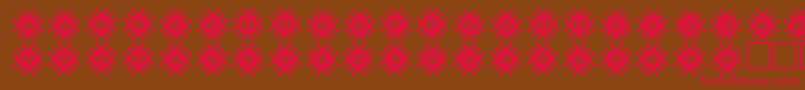 asgrids2 Font – Red Fonts on Brown Background