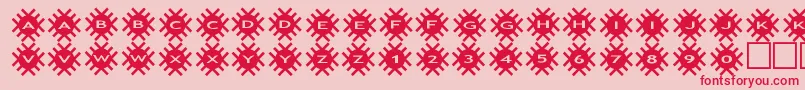 asgrids2 Font – Red Fonts on Pink Background