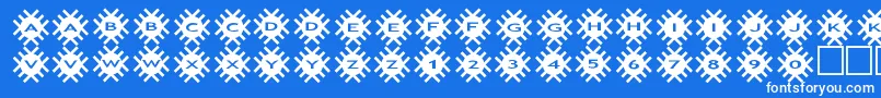 asgrids2 Font – White Fonts on Blue Background