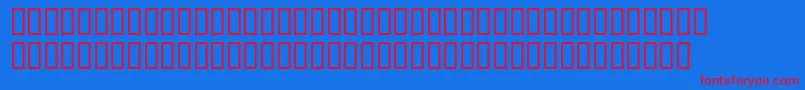McsHand-Schriftart – Rote Schriften auf blauem Hintergrund