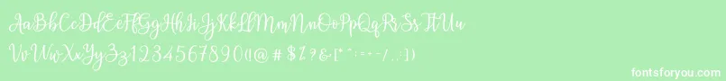 Ashadiya Font – White Fonts on Green Background