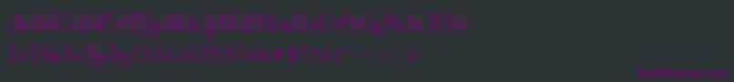 Ashadiya Font – Purple Fonts on Black Background