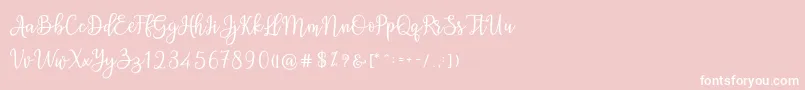 Ashadiya Font – White Fonts on Pink Background