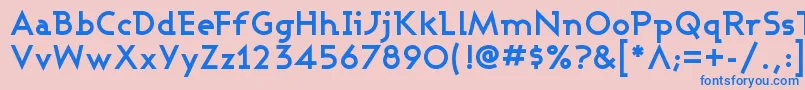 フォントASHBB    – ピンクの背景に青い文字