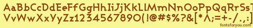 Шрифт ASHBB    – коричневые шрифты на жёлтом фоне