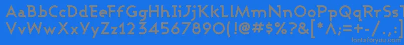 フォントASHBB    – 青い背景に灰色の文字