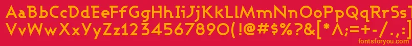 フォントASHBB    – 赤い背景にオレンジの文字