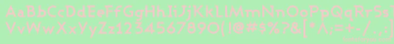 Шрифт ASHBB    – розовые шрифты на зелёном фоне