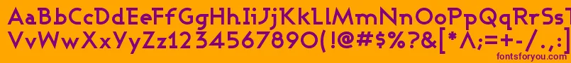 ASHBB    Font – Purple Fonts on Orange Background