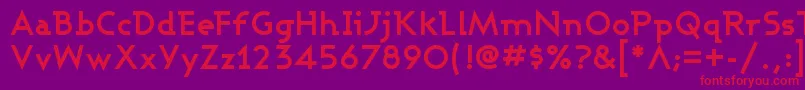 フォントASHBB    – 紫の背景に赤い文字