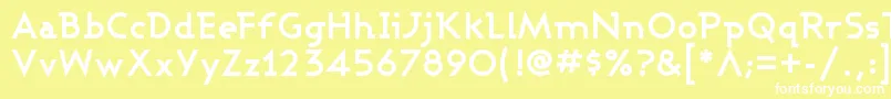 フォントASHBB    – 黄色い背景に白い文字