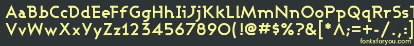 フォントASHBB    – 黒い背景に黄色の文字