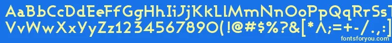 フォントASHBB    – 黄色の文字、青い背景