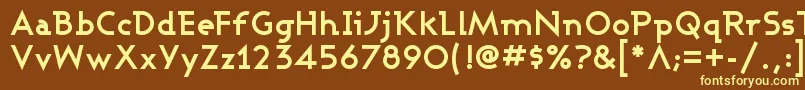 Шрифт ASHBB    – жёлтые шрифты на коричневом фоне