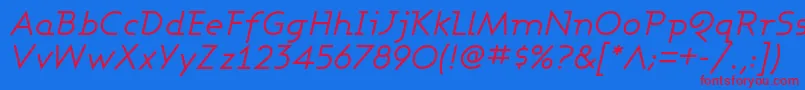 ASHBBI   Font – Red Fonts on Blue Background