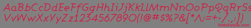 ASHBBI  -Schriftart – Rote Schriften auf grauem Hintergrund